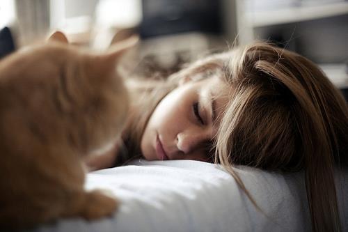 napping girl